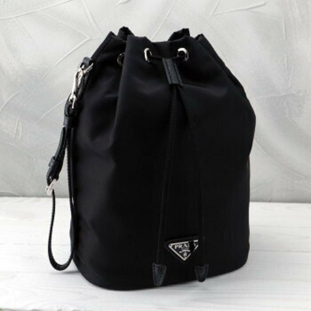 Prada Re Nylon Triangle Logo Drawstring Pouch Wri… - image 1